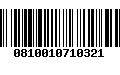 Código de Barras 0810010710321