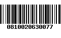 Código de Barras 0810020630077