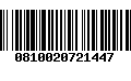 Código de Barras 0810020721447