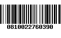 Código de Barras 0810022760390