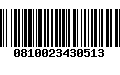 Código de Barras 0810023430513