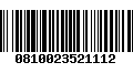 Código de Barras 0810023521112