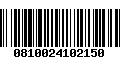 Código de Barras 0810024102150