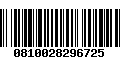 Código de Barras 0810028296725