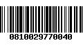 Código de Barras 0810029770040