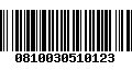 Código de Barras 0810030510123