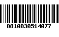 Código de Barras 0810030514077