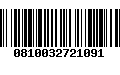 Código de Barras 0810032721091