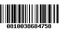 Código de Barras 0810038684758