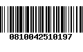 Código de Barras 0810042510197