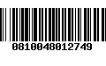 Código de Barras 0810048012749