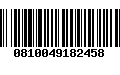 Código de Barras 0810049182458