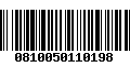 Código de Barras 0810050110198