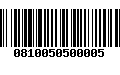 Código de Barras 0810050500005