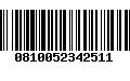 Código de Barras 0810052342511