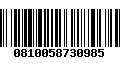 Código de Barras 0810058730985