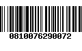 Código de Barras 0810076290072