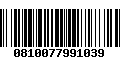 Código de Barras 0810077991039