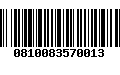 Código de Barras 0810083570013