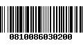 Código de Barras 0810086030200