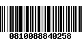 Código de Barras 0810088840258