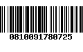 Código de Barras 0810091780725