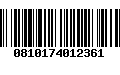 Código de Barras 0810174012361