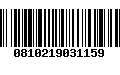 Código de Barras 0810219031159