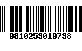 Código de Barras 0810253010738