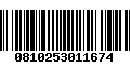 Código de Barras 0810253011674