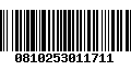 Código de Barras 0810253011711