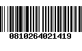 Código de Barras 0810264021419