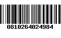 Código de Barras 0810264024984