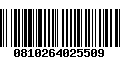 Código de Barras 0810264025509