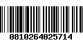 Código de Barras 0810264025714