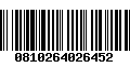 Código de Barras 0810264026452