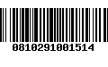 Código de Barras 0810291001514