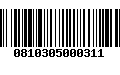 Código de Barras 0810305000311