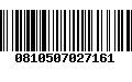 Código de Barras 0810507027161