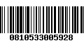 Código de Barras 0810533005928