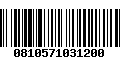 Código de Barras 0810571031200