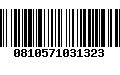 Código de Barras 0810571031323