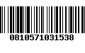 Código de Barras 0810571031538