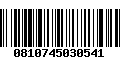 Código de Barras 0810745030541