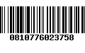 Código de Barras 0810776023758