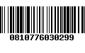 Código de Barras 0810776030299