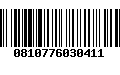 Código de Barras 0810776030411