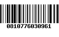 Código de Barras 0810776030961