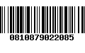 Código de Barras 0810879022085