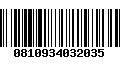 Código de Barras 0810934032035